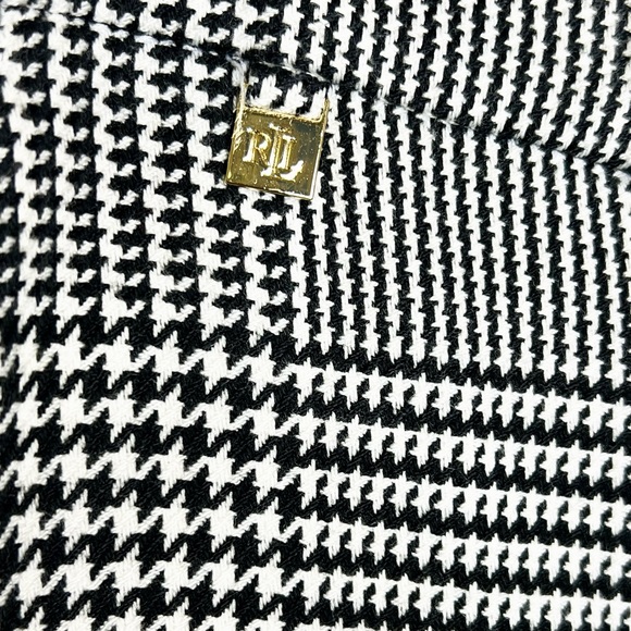 NEW Lauren Ralph Lauren Houndstooth Trouser Pants Black & White Size 4 - Picture 6 of 8